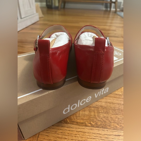 Dolce Vita Arora Ballet Flats Red Crinkle Patent - Picture 6 of 14